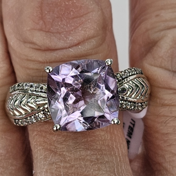 Rose De France Amethyst Ring in Sterling Silver Sz 10 💜 NWT - Picture 8 of 14